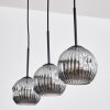 Ripoll hanging light, globe light, pendant light Smoke-coloured, 3-light sources