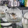 Ripoll hanging light, globe light, pendant light chrome, clear, Smoke-coloured, 3-light sources
