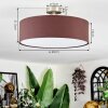 Foggia ceiling light matt nickel, 3-light sources