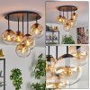 Gastor ceiling light, globe light 45 cm Amber, clear, 5-light sources
