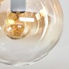 Gastor ceiling light, globe light 45 cm Amber, clear, 5-light sources