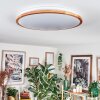 Nogueira ceiling light, Panel LED Ecru, white, 1-light source, Remote control