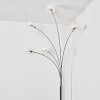 Nikkala floor lamp chrome, white, 5-light sources