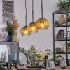 Koyoto hanging light, globe light, pendant light gold, clear, 3-light sources