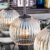 Koyoto hanging light, globe light, pendant light Amber, clear, 3-light sources