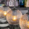 Koyoto hanging light, globe light, pendant light Amber, clear, 3-light sources