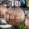 Koyoto hanging light, globe light, pendant light coppery, 3-light sources