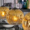 Koyoto hanging light, globe light, pendant light gold, clear, 3-light sources