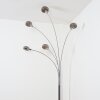 Nikkala floor lamp chrome, white, 5-light sources