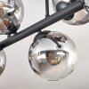 Gastor ceiling light, globe light clear, Smoke-coloured, 6-light sources