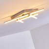 Eriz Ceiling Light LED matt nickel, 4-light sources, Remote control, Colour changer