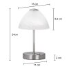 Reality QUEEN Table Lamp LED matt nickel, 1-light source