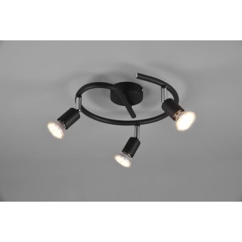 Reality Paris Ceiling Light black, 3-light sources