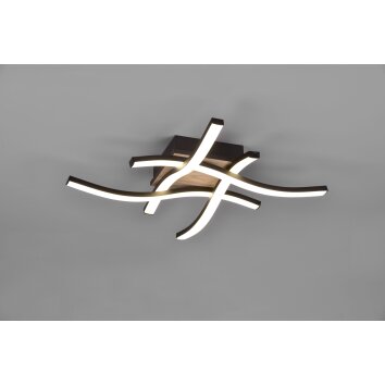 Reality Route Ceiling Light LED Wood like finish, black, 1-light source