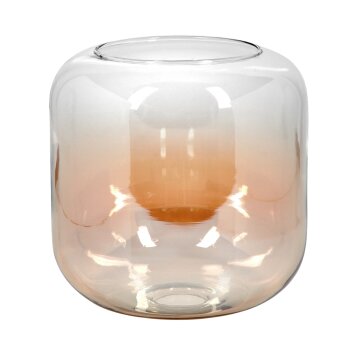 Glass lamp shade  Lauden replacement glass, spare part 20 cm Amber, clear