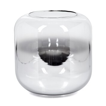 Lauden replacement glass, spare part 20 cm chrome, clear, Smoke-coloured