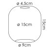 Lauden replacement glass, spare part 15 cm clear
