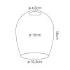 Lamp shade made of glass  Vevino replacement glass, spare part Amber, clear