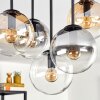 Gastor ceiling light, globe light 45 cm Amber, clear, Smoke-coloured, 5-light sources