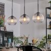 Koyoto hanging light, globe light, pendant light clear, 3-light sources