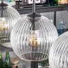 Koyoto hanging light, globe light, pendant light clear, 3-light sources