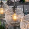 Koyoto hanging light, globe light, pendant light clear, 3-light sources