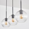 Koyoto hanging light, globe light, pendant light clear, 3-light sources