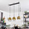 Koyoto hanging light, globe light, pendant light gold, clear, 3-light sources