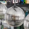 Koyoto hanging light, globe light, pendant light clear, Smoke-coloured, 3-light sources
