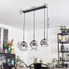 Koyoto hanging light, globe light, pendant light clear, Smoke-coloured, 3-light sources