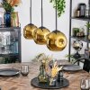 Ripoll hanging light, globe light, pendant light gold, 3-light sources