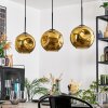 Ripoll hanging light, globe light, pendant light gold, 3-light sources