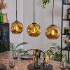 Ripoll hanging light, globe light, pendant light gold, 3-light sources