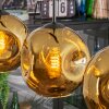 Ripoll hanging light, globe light, pendant light gold, 3-light sources