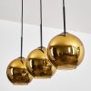Koyoto hanging light, globe light, pendant light gold, 3-light sources