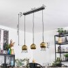 Koyoto hanging light, globe light, pendant light gold, 3-light sources