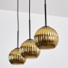 Koyoto hanging light, globe light, pendant light gold, 3-light sources