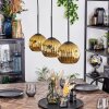 Ripoll hanging light, globe light, pendant light gold, 3-light sources