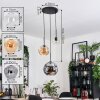 Koyoto hanging light, globe light, pendant light, Cluster pendant lamp Amber, clear, Smoke-coloured, 3-light sources
