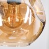 Koyoto hanging light, globe light, pendant light, Cluster pendant lamp Amber, clear, Smoke-coloured, 3-light sources