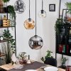 Koyoto hanging light, globe light, pendant light, Cluster pendant lamp Amber, clear, Smoke-coloured, 3-light sources