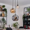 Ripoll hanging light, globe light, pendant light, Cluster pendant lamp Amber, clear, Smoke-coloured, 3-light sources