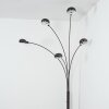 Nikkala floor lamp chrome, black, 5-light sources