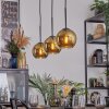 Koyoto hanging light, globe light, pendant light gold, 3-light sources