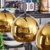Koyoto hanging light, globe light, pendant light gold, 3-light sources