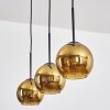 Koyoto hanging light, globe light, pendant light gold, 3-light sources
