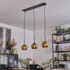 Koyoto hanging light, globe light, pendant light gold, 3-light sources