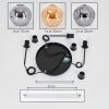Ripoll hanging light, globe light, pendant light, Cluster pendant lamp Amber, Smoke-coloured, 3-light sources