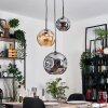 Ripoll hanging light, globe light, pendant light, Cluster pendant lamp Amber, Smoke-coloured, 3-light sources