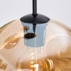Ripoll hanging light, globe light, pendant light, Cluster pendant lamp Amber, Smoke-coloured, 3-light sources